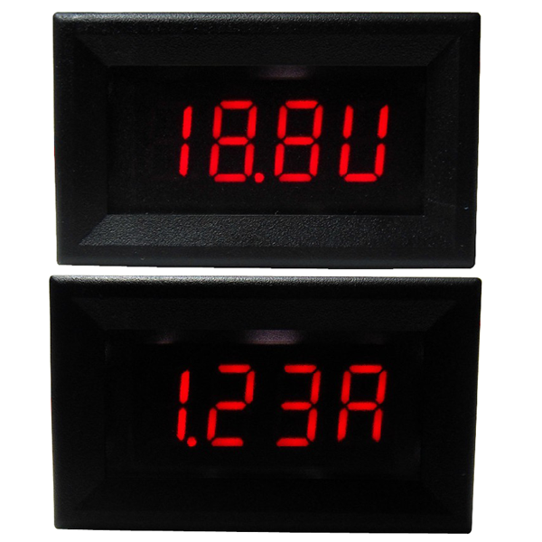 Digital Voltage Current Meter DC 4~30.0V/5A Voltmeter Ammeter Red Led display Panel Meter/Monitor/Tester DC 12V 24V Digital Meter 2in1