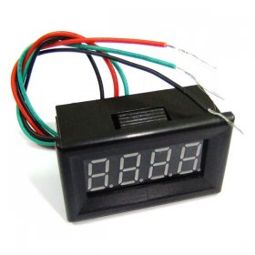 0.36' DC Voltage Monitor 4 Digit Precision DC 0-30V Red/Blue/Yellow/Green LED Digital Voltmeter for Motorcycle Car and DIY ect