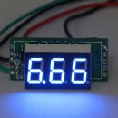 Blue LED 0.36" 10A Digital Ammeter Ampere Current Meter Blue LED DC 7-30V Powered Built in Shunt