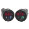 2 PCS/LOT DC 12V 24V Voltage Temperature Monitor Panel Meter Dual-display Voltmeter Thermometer 2in1 Digital Meter/Car Meter