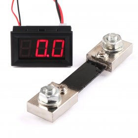 0.56" Digital Ammeter DC 0-100A Red/Blue/Green LED Current Panel Meter + Current Shunt