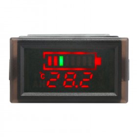 Digital Meter DC 6~120V Battery Capacity Tester -50 ~ +120 Degrees Celsius Thermometer 2in1 Panel Meter/Monitor