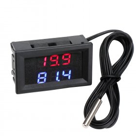 Digital Voltmeter/Thermometer DC 5V~80V Voltage meter -58 ~257 Fahrenheit Degrees Temperature Meter/Tester/Car Tester