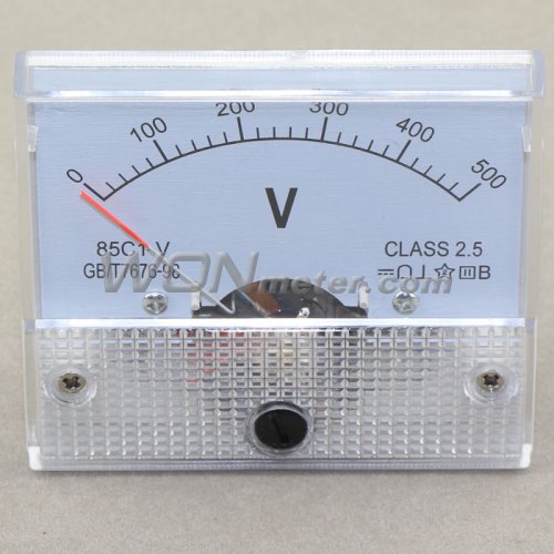 Voltmètre 85C1 dc 0-50v 0-100v 0-300v 0-500 12v Classe de Rectangle 2.5  Analogique dc 0-30V 