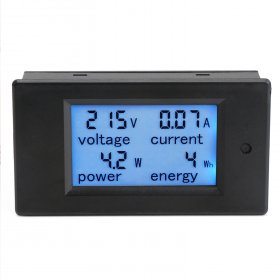Digital AC Power Meter Voltmeter Ammeter – 100A, 80-260V, Auto-Ranging With Backlight