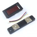 0.56" Red LED 0-50A Digital Ammeter Tester Amp Monitor with Current Shunt