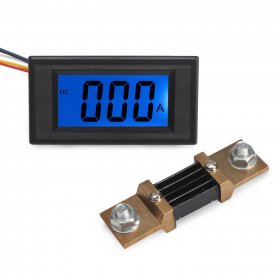 Digital Electrical Ammeter Gauge DC 0-500A Current Panel Meter LCD Monitor DC 8 ~ 12V Powered