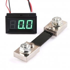 0.56" DC Current Gauges Panel Meter DC 0-100A Red/Blue/Green LED Digital Ammeter Meter + Current Shunt