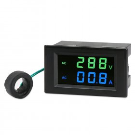 Tester AC130~500V/200A Led Display Voltmeter Ammeter AC 110V 220V Voltage/Current Meter 2in1 Digital Meter + Current Transformer