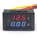 DC Voltage Current Measure Meter DC 300V/2A Red Blue Double Color Display Volt Amp Panel Meter 2in1 Voltmeter/Ammeter